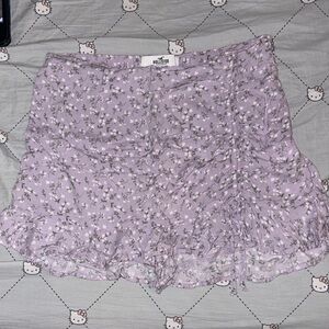 Hollister Light Purple Floral Mini Skirt